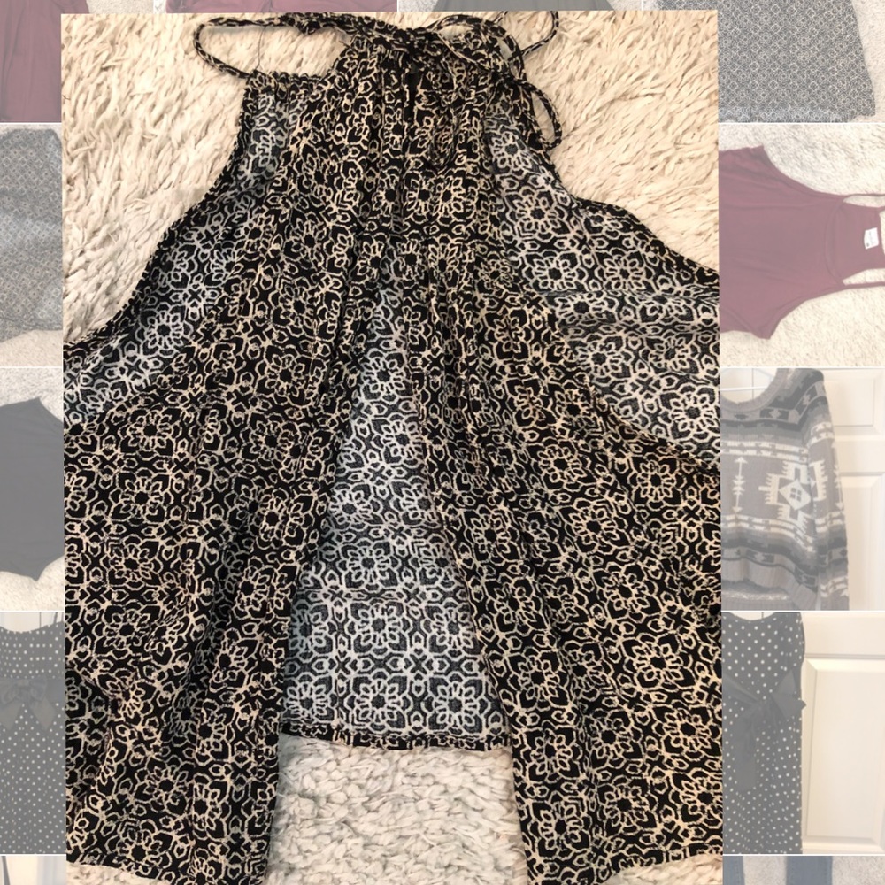 Forever 21 High Neck Flowy Top - Picture 2 of 2